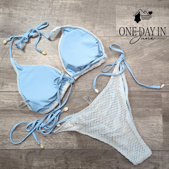 Zaful High Cut Tie Side Tie Back Bikini Swimsuit Size XL - Picture 6 of 6